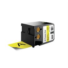 Dymo XTL - Vinyl - permanent adhesive - black on yellow - Roll (0.54 cm x 7 m) 1 cassette(s) tape - for XTL 500 1868775