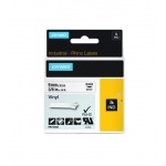 Dymo IND - Vinyl - adhesive - black on white - Roll (0.9 cm x 5 m) 1 cassette(s) label tape - for LabelMANAGER 210, 280, 360, 420, PnP; Rhino 4200, 5200; RhinoPRO 6000 18443
