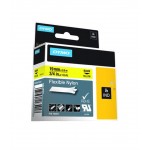 Dymo Nylon - black on yellow - Roll (1.9 cm x 3.5 m) 1 cassette(s) flexible tape - for Rhino 4200, 6000, 6000 Hard Case Kit; RhinoPRO 5000 18491