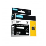 Dymo Polyester - black on white - Roll (0.9 cm x 5.5 m) 1 cassette(s) permanent tape - for Rhino 4200, 6000, 6000 Hard Case Kit; RhinoPRO 1000, 3000, 5000 18482