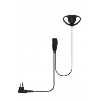 Un-Branded D Shape Earpiece Ptt + Lapel Mic Mot 11DCH1040M1A