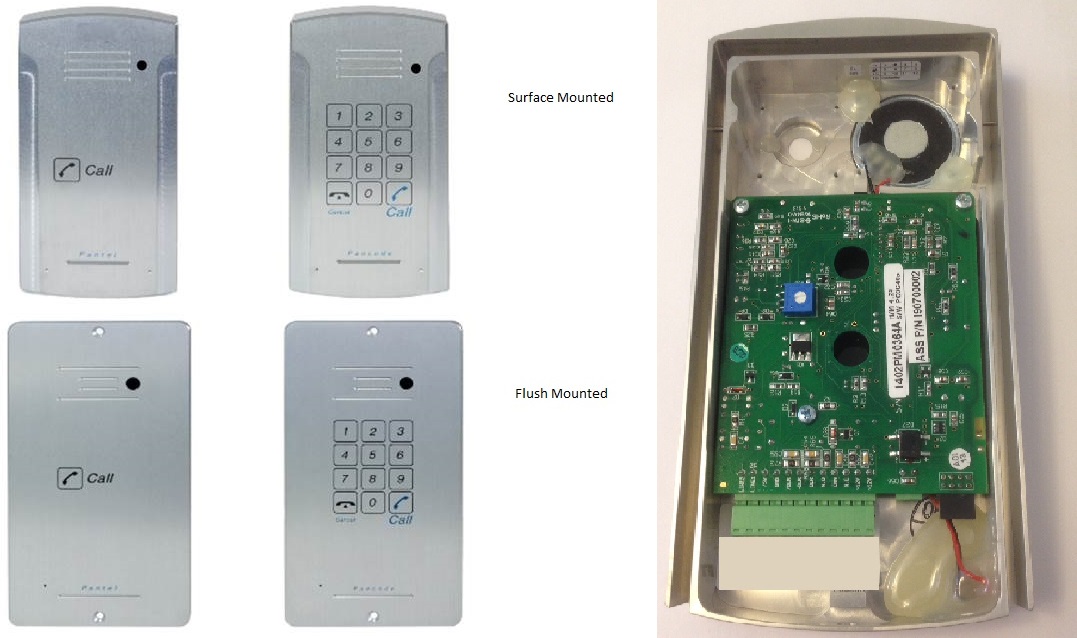 PANCODE GSM Door Entry System ALUMINIUM SURFACE Mount - FULL KEYPAD - PIEZO