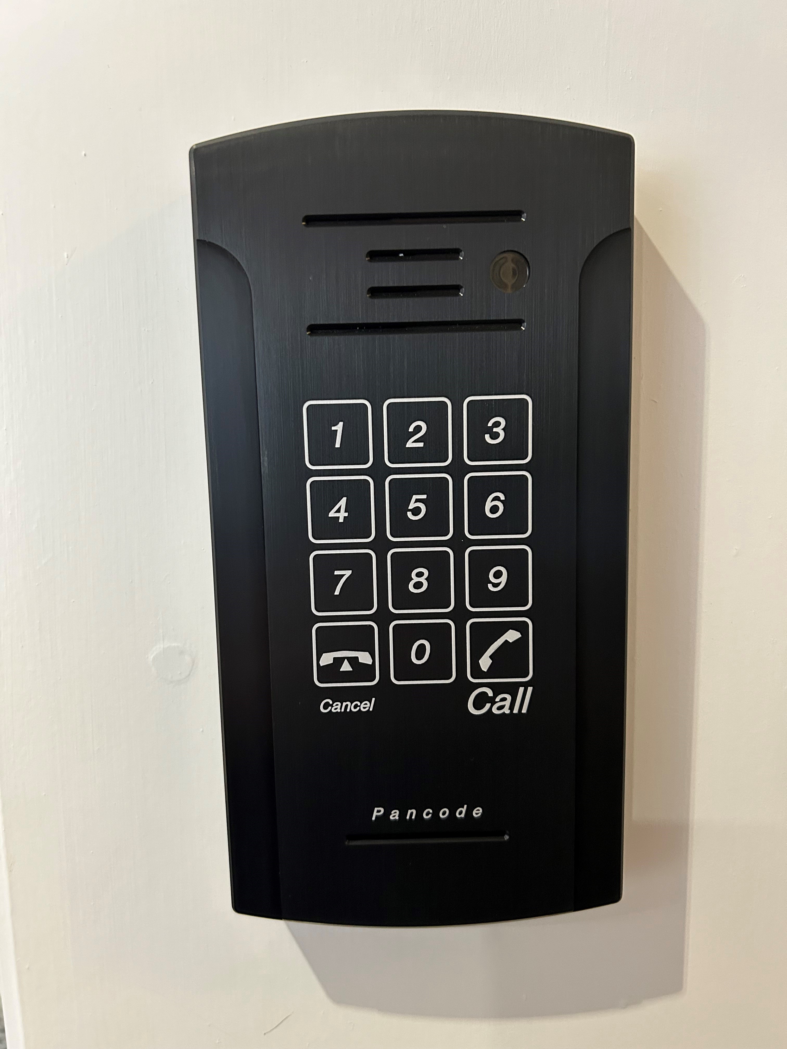 PANCODE Door Entry System BLACK SURFACE Mount NS1112 - FULL KEYPAD - PIEZO